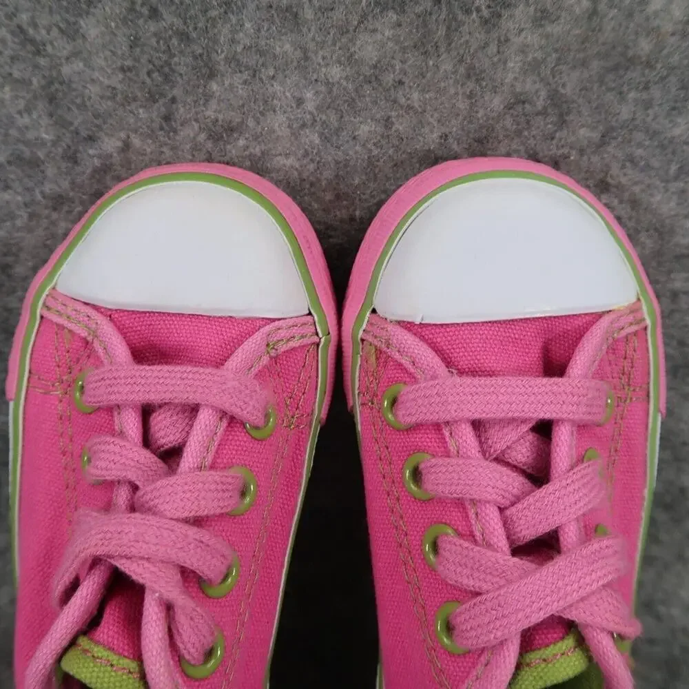Childrens Place Shoes Baby Toddler 6 Sneakers Canvas Classic Pink Lace Up Casual